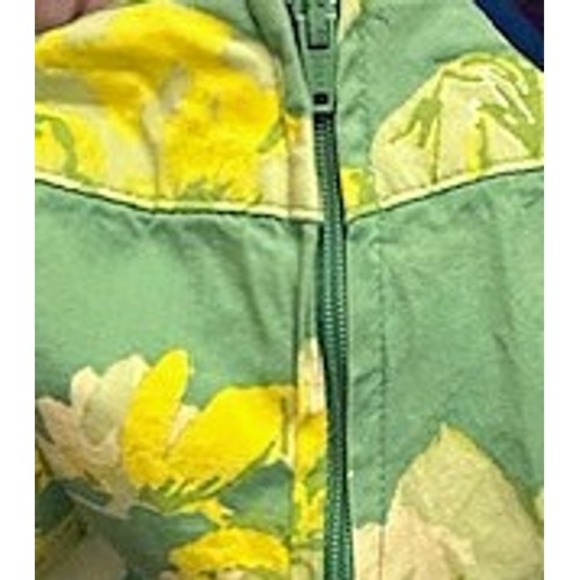 St Johns Bay Green Yellow Floral Skirt 10 A‎ Line Stretch Resort Preppy Coquette - Picture 10 of 12